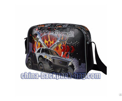 Car Print Kids Twill Shoulder Bags