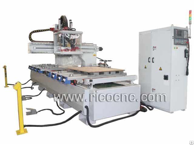 Auto Tool Changer Center Nesting Machine Cnc Router With Drills For Wood Cabinets Making Atc1335vd