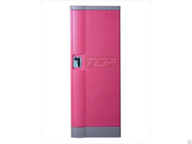 Double Tier Office Lockers Abs Plastic Pink Color