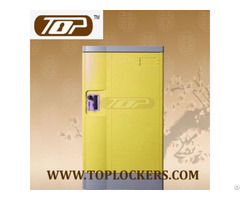 Triple Tier School Lockers Abs Plastic Yellow Color