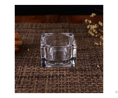 Transparent Square Glass T Light Candle Jar