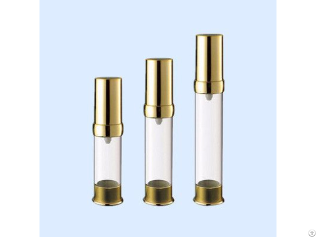 Airless Bottle With Shinning Gold