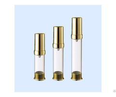 Airless Bottle With Shinning Gold