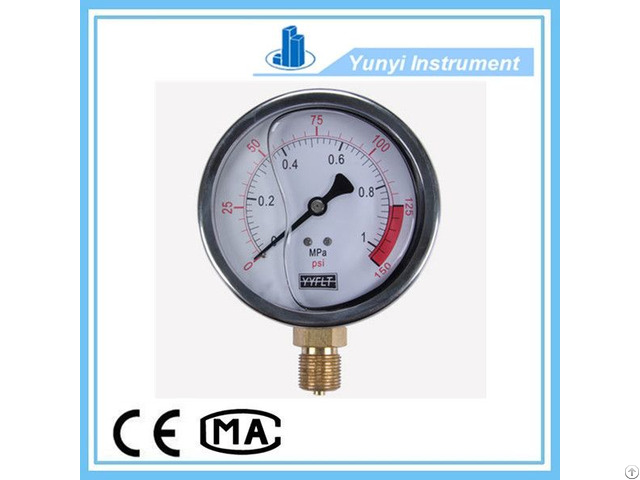 Glycerine Or Silicone Oil Filled Pressure Gauge