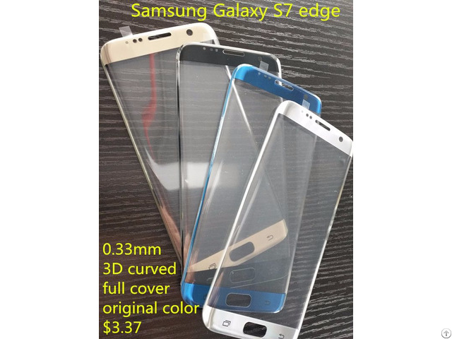 3d Curved Full Cover 9h Tempered Glass Screen Protector For Samsung S7 Edge