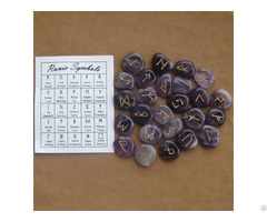 Amethyst Gemstone Rune Stones