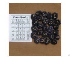 Gemstone Blue Goldstone Rune Stones