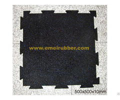 Interlocking Black Rubber Tile For Gym