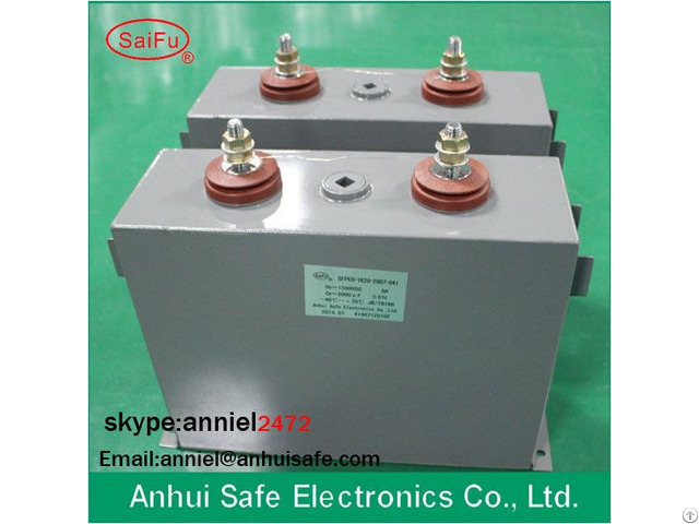 Oil Leakage Film Dc Capacitor 200uf 2500vdc Anti Explosion Aluminum Case