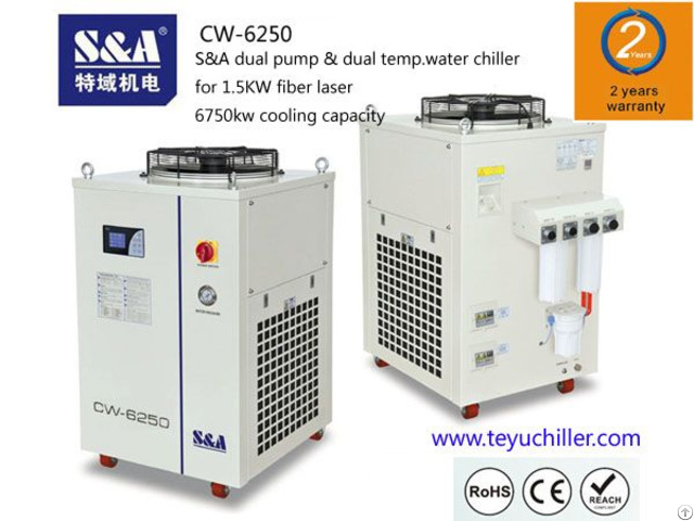 S And A Dual Temp Chiller Cw 6250 Is Used For Laser Ipg 1500w