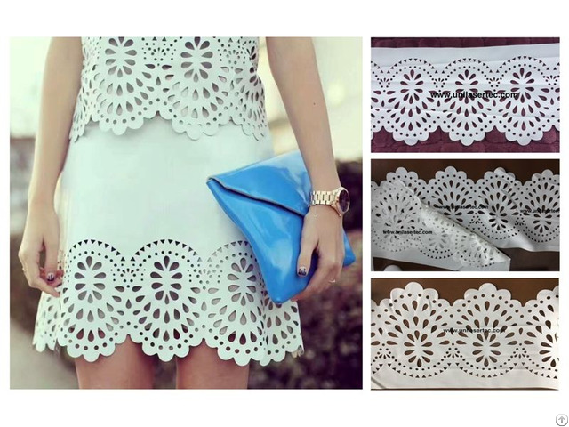White Color Fabric Laser Cutting