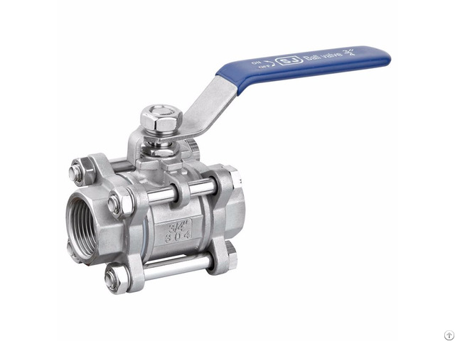 Three Pieces Stainless Steel Ball Valve