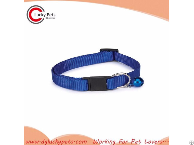 Plain Cat Collar With Plastic Adjustable Buckle