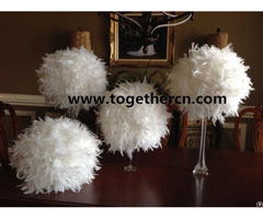 Wedding Desk Centre Feather Ball