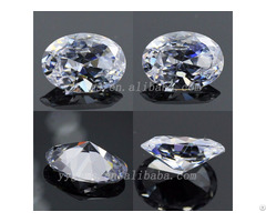 Semi Precious 6x8mm Oval Shape Cz White Cubic Zirconia Stone