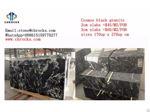 China Cosmos Black Granite Slab