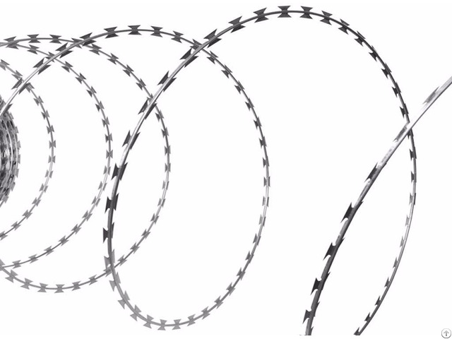 Spiral Razor Wire Unclipped Form For Perimeter Protection