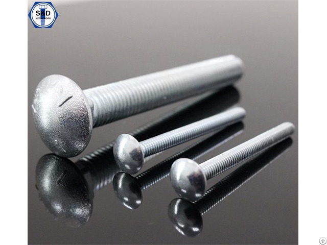 Carriage Bolt With Mushroom Head And Square Neck Half Full Unf Unc Thread Type