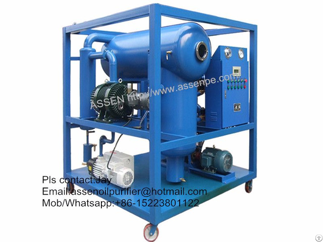 High Vacuum Electrical Transformer Insulating Oil Dehydration And Purification Machine