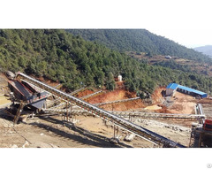 V Belt Conveyor For Convenient Stone Transportation In Rock Production Line