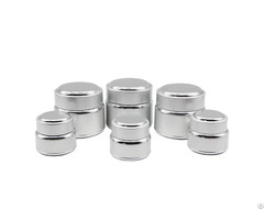 Silver Aluminum Cream Jar