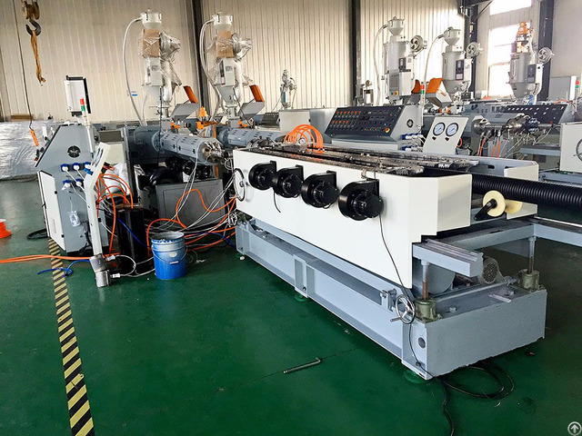 Hdpe Pvc Double Wall Corrugated Pipe Extrusion Machine
