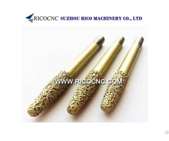 Conical Brazing And Sintered Diamond Router Bits For Marble Granite Stone 3d Carving