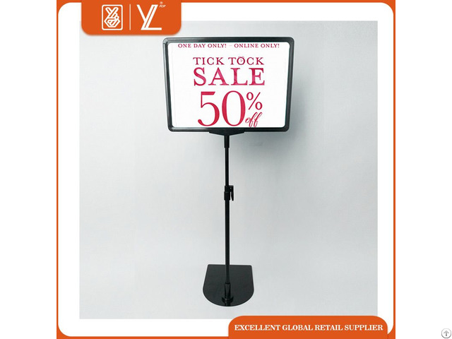 Wholesale Store Metal Advertising Display Stand With A4 Poster Frame