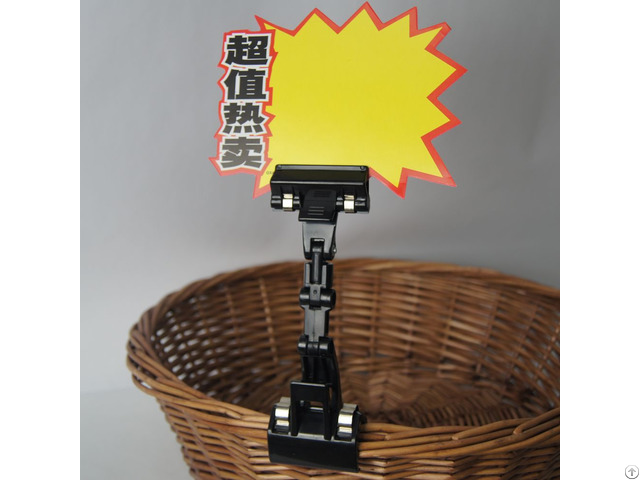 Plastic Price Tag Holder For Advertising Pop Clip