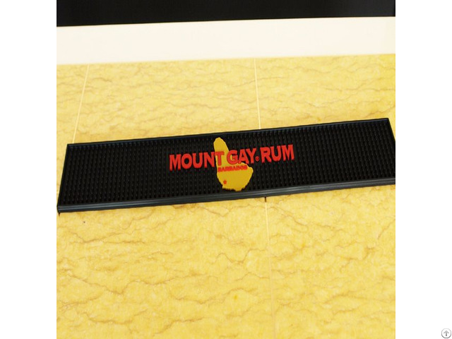 Custom High Quality Embossed Logo Soft Pvc Bar Mat