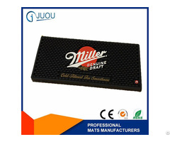 Promotional Embossing Advertsing Logo Eco Friendly Soft Pvc Rubber Bar Mat