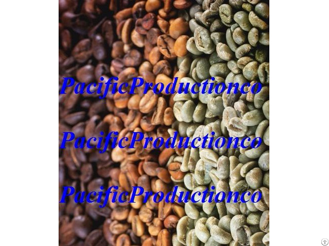 Coffee Beans Green And Roasted