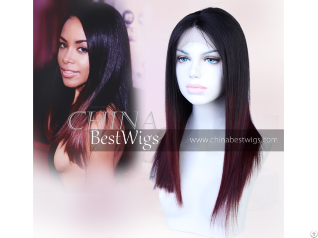 Ombre Straight Human Hair Lace Wig