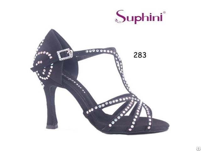 Suphini Black Salsa Latin Dance Shoe