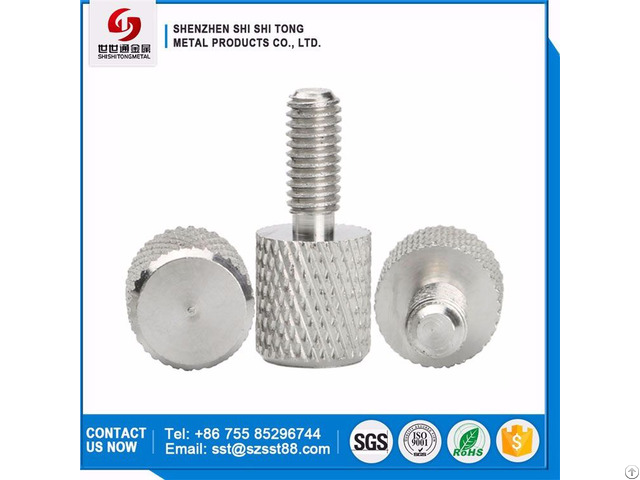 Custom M4 M5 M6 M8 Knurled Thumb Aluminum Screws