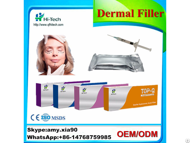 Top Q Super 1ml 2ml Cross Linked Hyaluronic Acid Dermal Filler Safety For Shaping Facial Contours