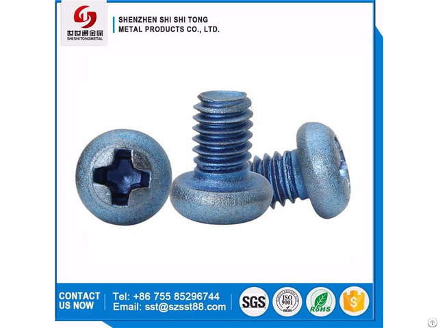 Phillips Round Head Mechanical Thread Titanium Screw