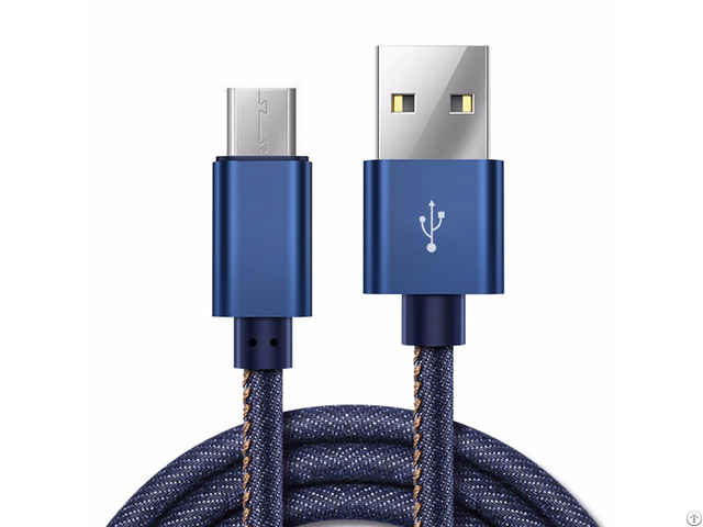 Jeans Stitched Usb Cable