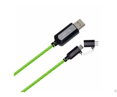 El Visible Type C To Micro Usb Flowing Round Cable Ld005