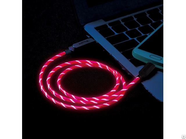 El Visible Micro Usb Flowing Round Cable Ld001
