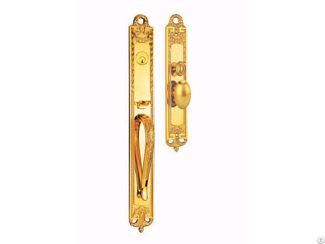 Luxury Pull Handle Large Mortise Gate Entrance Lock With Latch Secure