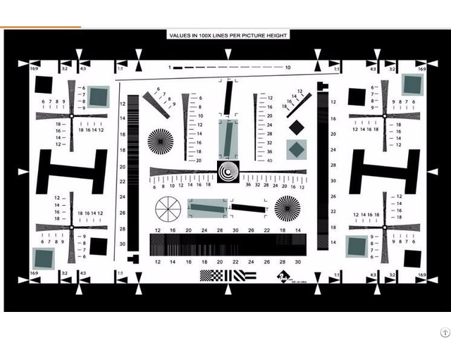 2000line Standard Iso12233 Camera Color Test Chart 8x For 20 Million Pixel