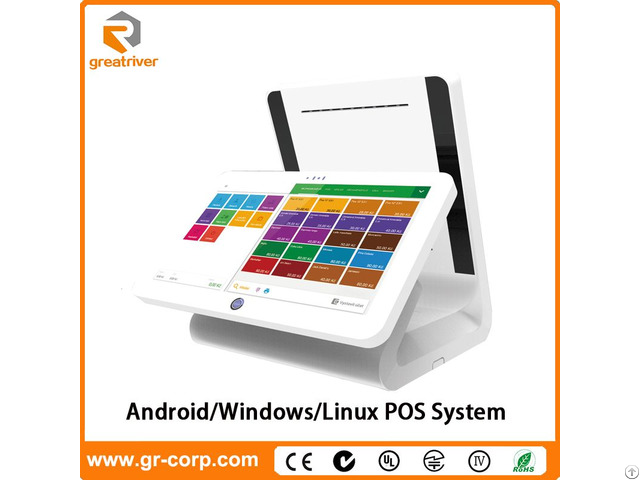 Great River V8 11 6 Rk3288 J1900 J1800 Dual Panel Pos Machine System