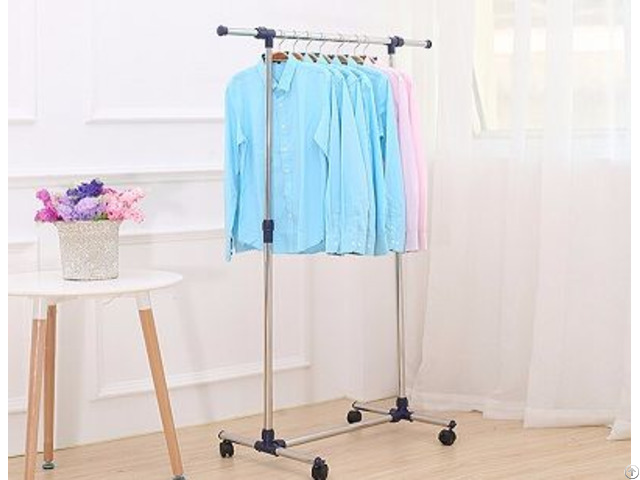 Adjustable Stainless Steel Or Composite Strong Single Pole Clothes Drying Rack