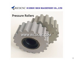 Rubberized Hold Down Edgebander Pressure Rollers Gear Wheels For Edgebanding Machines