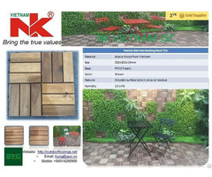 Acacia Wood Interlocking Deck Tiles