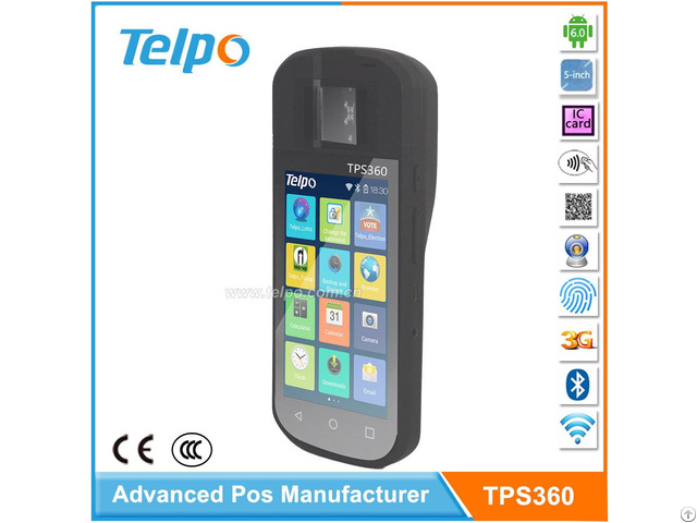 Tps360 Mobile Handheld Touch Screen Pos Terminal With Fingerprint