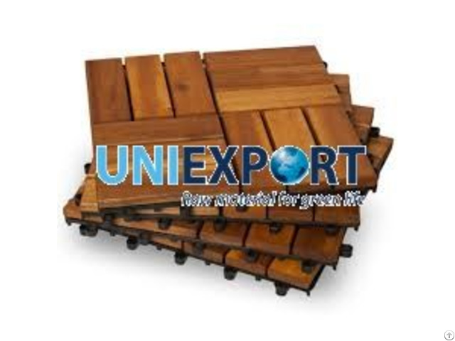 Interlocking Decorative Outdoor Wood Deck Tile