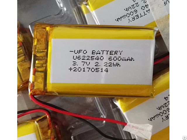 Rechargeable Li Ion Polymer Battery 600mah 3 7v 622540 With Pcm