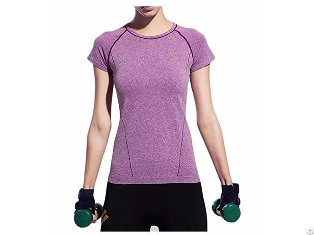 Womens Ladies Girls Quick Dry Slim Sport T Shirt Training Top